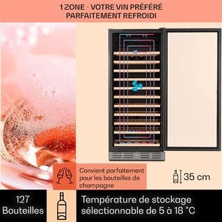 Cave de service KLARSTEIN Vinovilla 127- 45dB - Classe G - Acier inoxydable