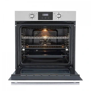 Four encastrable Linarie Four encastrable émail lisse LABO73MX2 73 litres Multifonctions 2 plats couleur verre noir-Inox