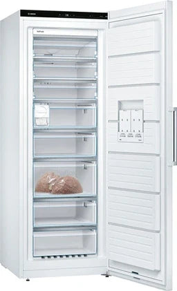 Congélateur armoire Bosch Serie | 6 GSN58AWCV - Congélateur - vertical - largeur : 70 cm - profondeur : 78 cm - hauteur : 191 cm - 366 litres - classe C - blanc