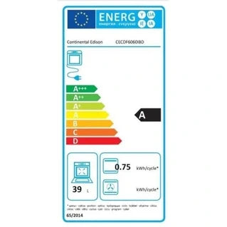 Piano de cuisson Continental Edison Cuisiniere gaz CECDF6060IBD Double fours 4 feu L60 P60 H90