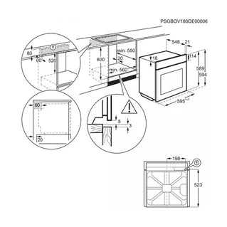 Four encastrable Electrolux Four intégrable multifonction 72l 60cm pyrolyse EOF6P46V1