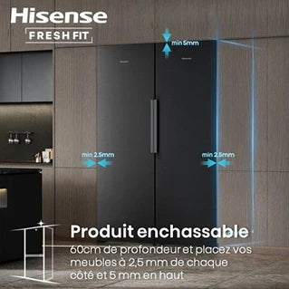 Congélateur armoire Hisense FT3K310SAIE FreshFit Inox