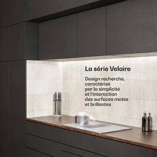 Plaque de cuisson avec hotte intégrée KLARSTEIN Velaire Plaque induction avec Hotte aspirante intégrée 4 Zones 7400W 80cm Curseur Tactile Minuterie