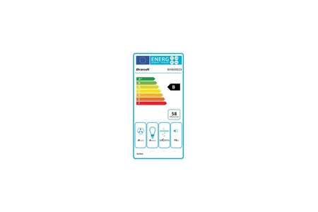 Hotte décorative murale Brandt 90cm débit d'air 606m3h