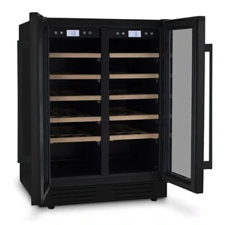 Cave multi-températures Les Petits Champs dual zone 42 bouteilles encastrable - CAVCEDB42