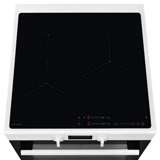 Cuisinière induction Electrolux SurroundCook LKI64890BW - Cuisinière - pose libre - largeur : 59.6 cm - profondeur : 60 cm - hauteur : 85 cm - avec système auto-nettoyant - blanc