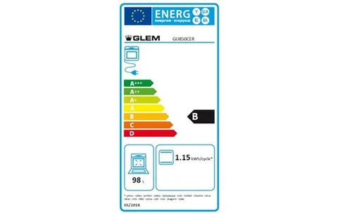 Gazinière Glem Cuisinière gaz GU850CER noir