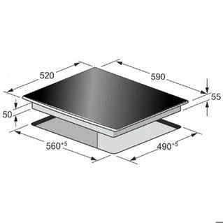 Cuisinière vitrocéramique Kaiser Plaque de cuisson - - KCT 6715 FW - Vitrocéramique blanche - 4 zones QuickHeat - 60 cm