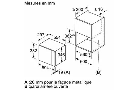 Micro-ondes mono-fonction Bosch bfl423mb1f accentline