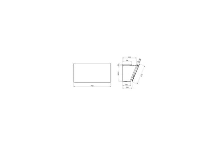 Hotte aspirante décorative murale Roblin décorative inclinée inox verre largeur 80cm