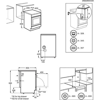 Cuisinière vitrocéramique Electrolux LKR562066W
