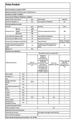 Réfrigérateur congélateur en bas Hisense HCN300BFC1 Noir