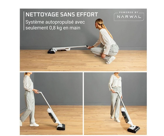 Aspirateur laveur Rowenta sans fil X-Clean 10 GZ7035WO Blanc