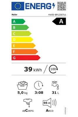 Lave-linge hublot Haier HW50-BP12307U1-S