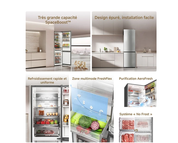 Réfrigérateur congélateur en bas Dreame Mega Pro 456 L